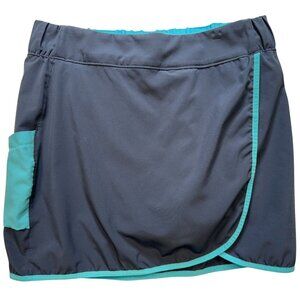 Columbia Women's Pull On Hike Tennis Skort Two Tone Stretch Size L Blue
